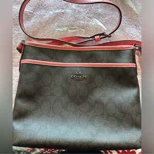 Coach Crossbody Bag in Brown and Pink